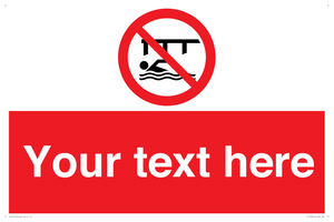 Custom Do not swim in the vicinity of piers